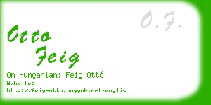 otto feig business card